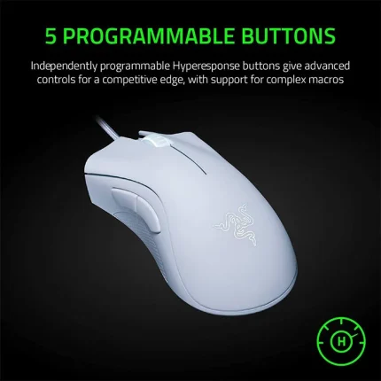 ماوس گیمینگ باسیم ریزر مدل DeathAdder Essential White